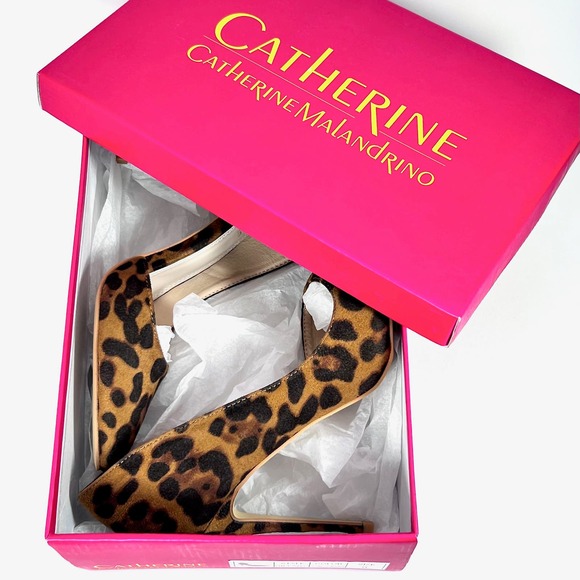 Leopard Print Pointed Toe D'Orsay Stiletto High Heels, Size 8 (MSRP $99) - Picture 7 of 7